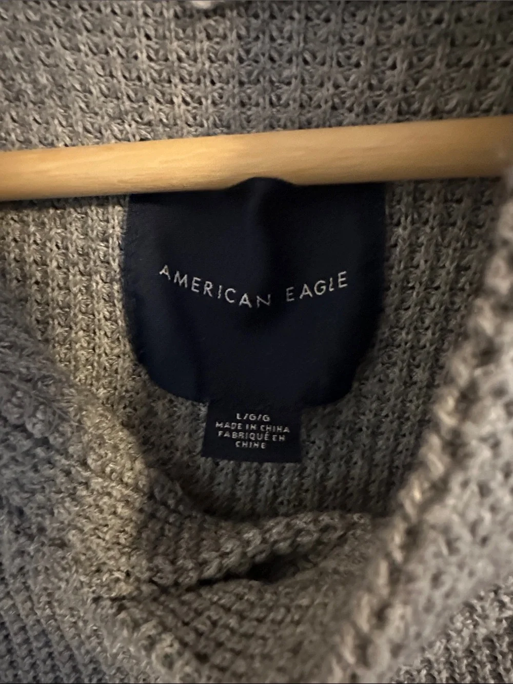 American Eagle Outfitters Two-Tone Gray Crewneck Sweater